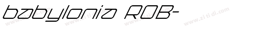 babylonia ROB字体转换